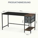 Bild 2 von FLEXISPOT Schreibtisch PRO F7 (Home Office PC-Tisch), mit 3 Tier Lagerregalen, Schreibtisch mit Schubladen