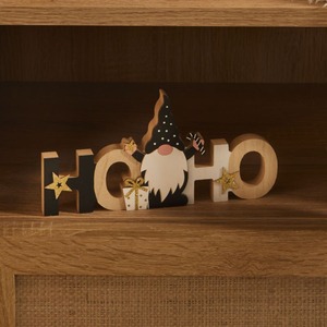 Holz-Deko-Wort im Weihnachts-Design, ca. 23x1,5x11cm