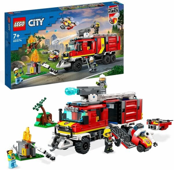 Bild 1 von LEGO® Konstruktionsspielsteine Einsatzleitwagen der Feuerwehr (60374), LEGO® City, (502 St), Made in Europe