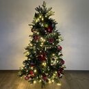 Bild 4 von Online-Fuchs Künstlicher Weihnachtsbaum mit LED Beleuchtung, Lichterkette 8 Leuchtmodi Innen & Außen, Edeltanne, Fernbedienung 6-Stunden-Timer Dauerlicht oder Wellenlicht