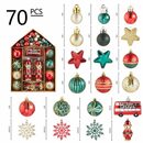 Fouriding 50 Stück Weihnachtskugeln Set - Kunststoff Christbaumkugeln In Blau