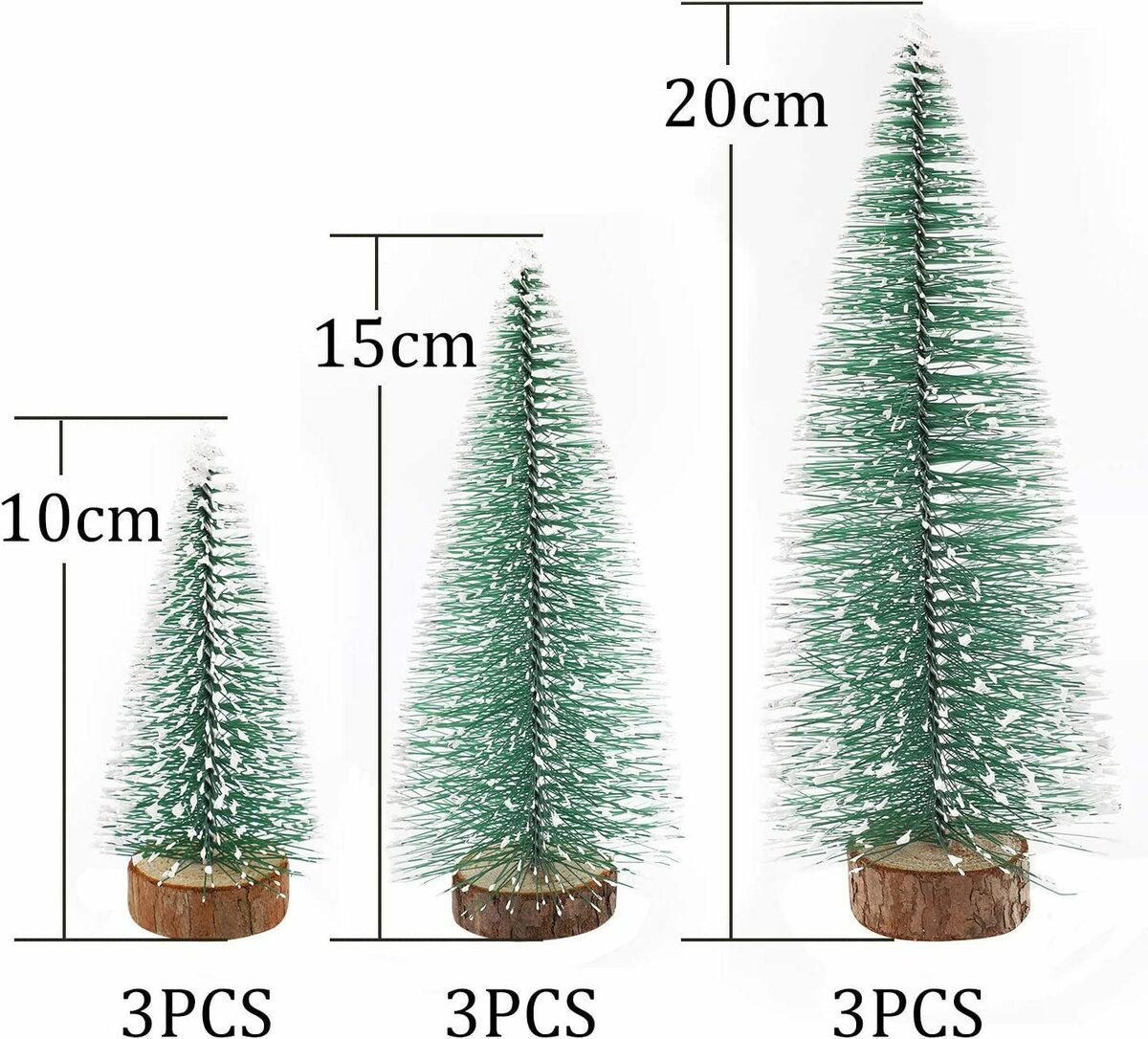 Bild 3 von BOTRIBAS Künstlicher Weihnachtsbaum Mini Weihnachtsbaum Künstlicher, 9 Stück