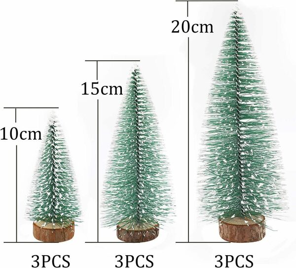 Bild 3 von BOTRIBAS Künstlicher Weihnachtsbaum Mini Weihnachtsbaum Künstlicher, 9 Stück