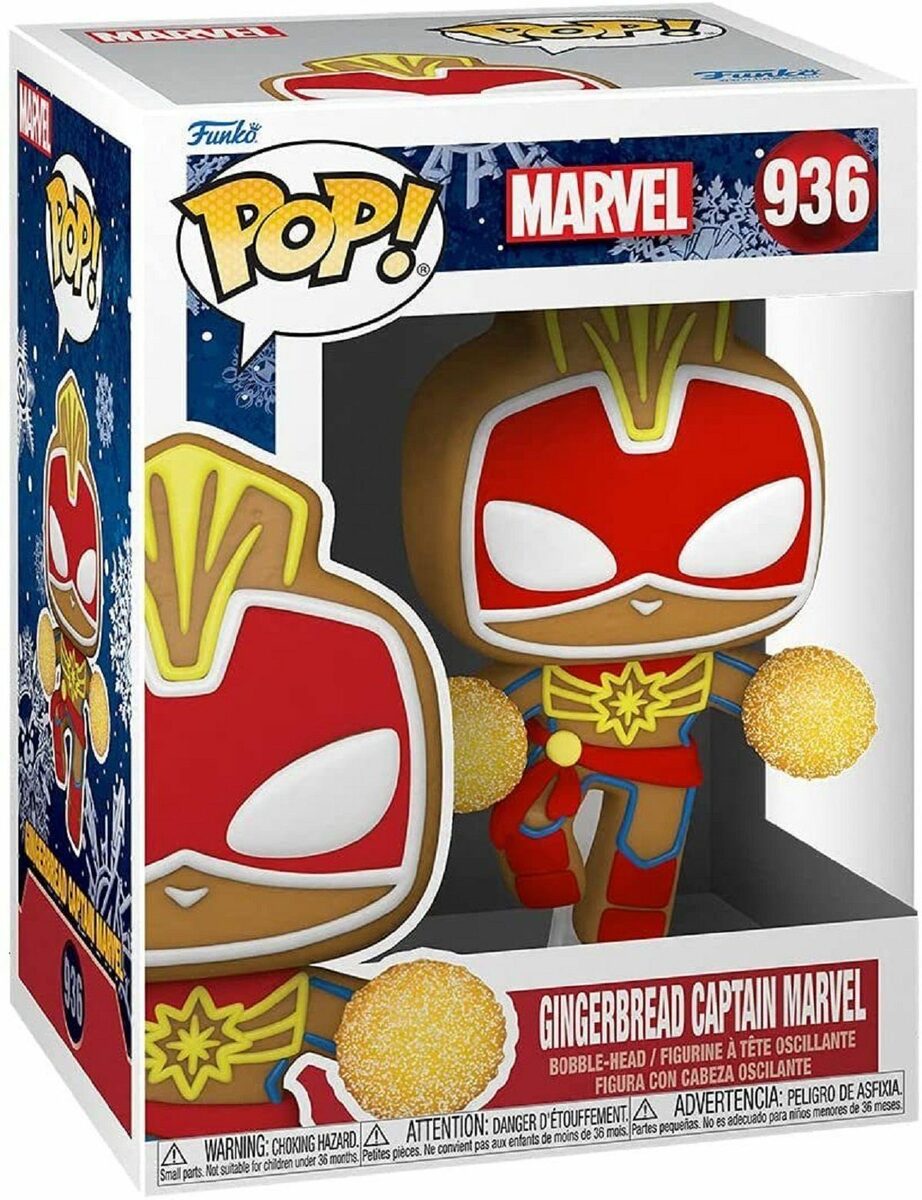 Bild 2 von Funko Actionfigur Funko POP! Marvel: Gingerbread Captain Marvel #936, (Fensterbox)
