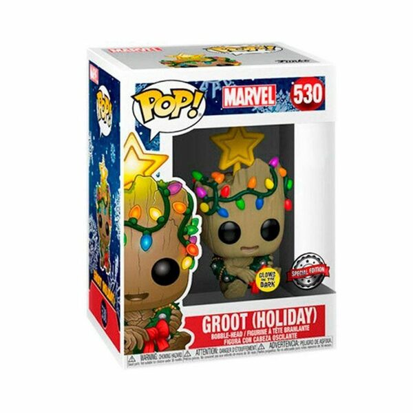 Bild 2 von Funko Actionfigur Funko POP!-Vinyl Figur Groot (Holidays) Exklusive, Glow in The Dark