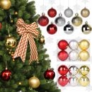 Bild 1 von Salcar Weihnachtsbaumkugel 180er Set Christbaumschmuck Rot Ø4/5/6/7/8cm