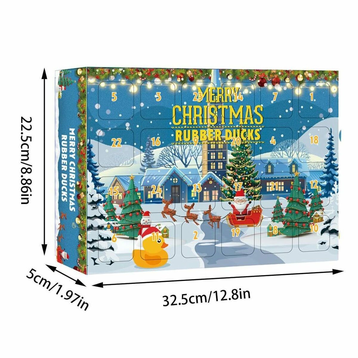 Bild 4 von flowgoer Adventskalender Mini-Weihnachtsgummi-Enten-Adventskalender 2023, Weihnachtsspielzeuggeschenke für Kinder und Erwachsene