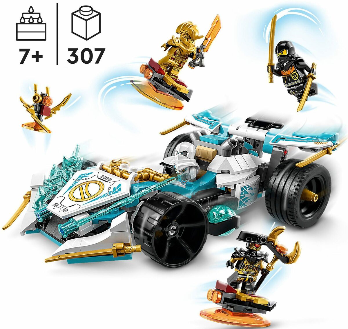 Bild 1 von LEGO® Konstruktionsspielsteine Zanes Drachenpower-Spinjitzu-Rennwagen (71791), LEGO® NINJAGO, (307 St), Made in Europe