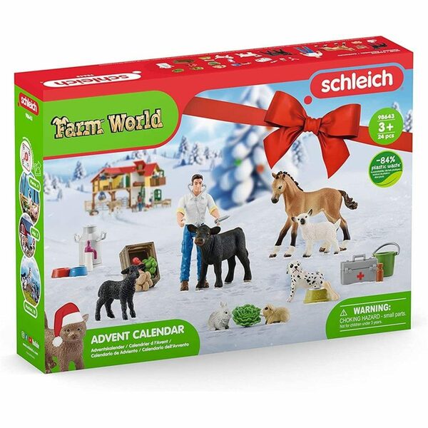 Bild 1 von Schleich® Adventskalender Farm World 2022, mit Tierfiguren und Zubehör, für Kinder ab 3 Jahren