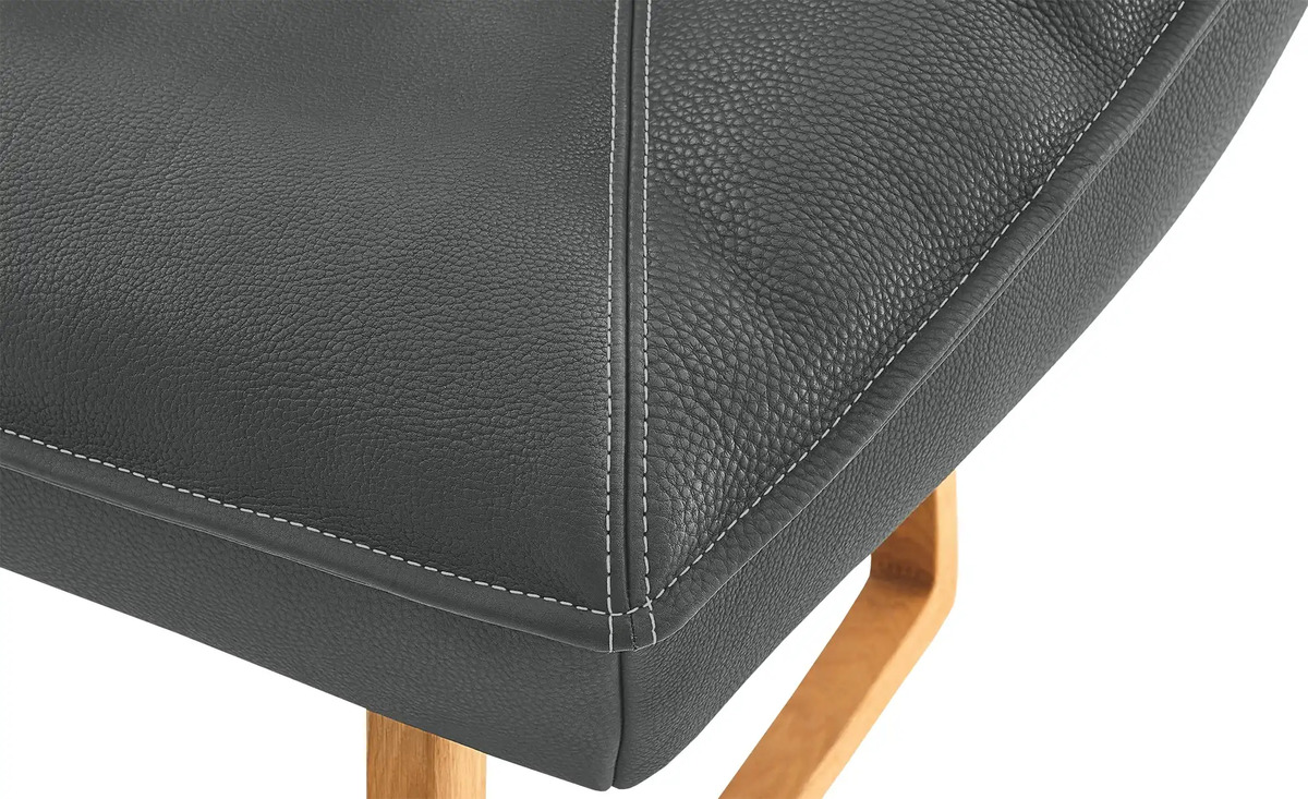 Bild 3 von Polsterbank  Leder Alino Dunkelgrau 188 cm