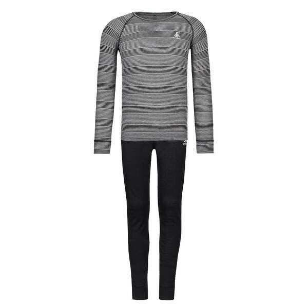 thumbnail image 2 of Odlo Kids Warm Active Leggings - Striped Thermal Base Layer For Children 2 of 12