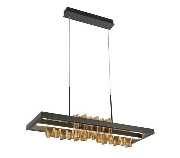 Bild 1 von LED-Hängeleuchte Neiml in Schwarz/Gold max. 40 Watt