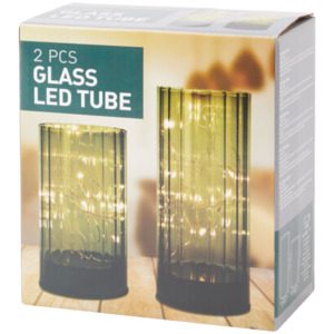 Gläser mit LED-Lichtern