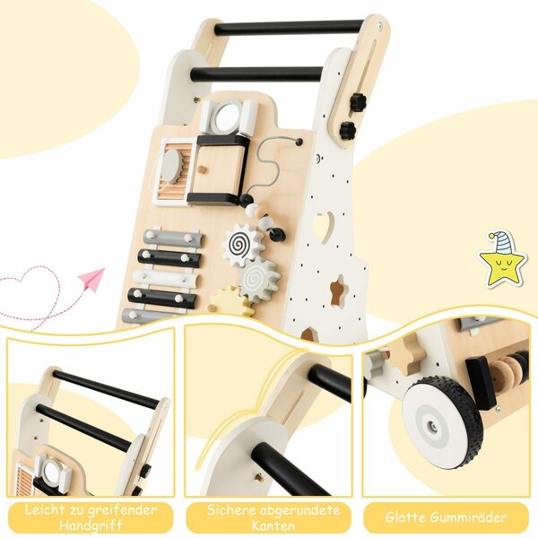 Bild 2 von COSTWAY Lauflernwagen Walker Gehfrei, 9 in 1 aus Holz