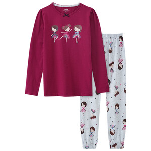 Mädchen Schlafanzug mit Tänzerin-Motiven