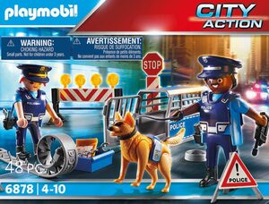Playmobil® Konstruktions-Spielset Polizei-Straßensperre (6878), City Action, (48 St), Made in Germany