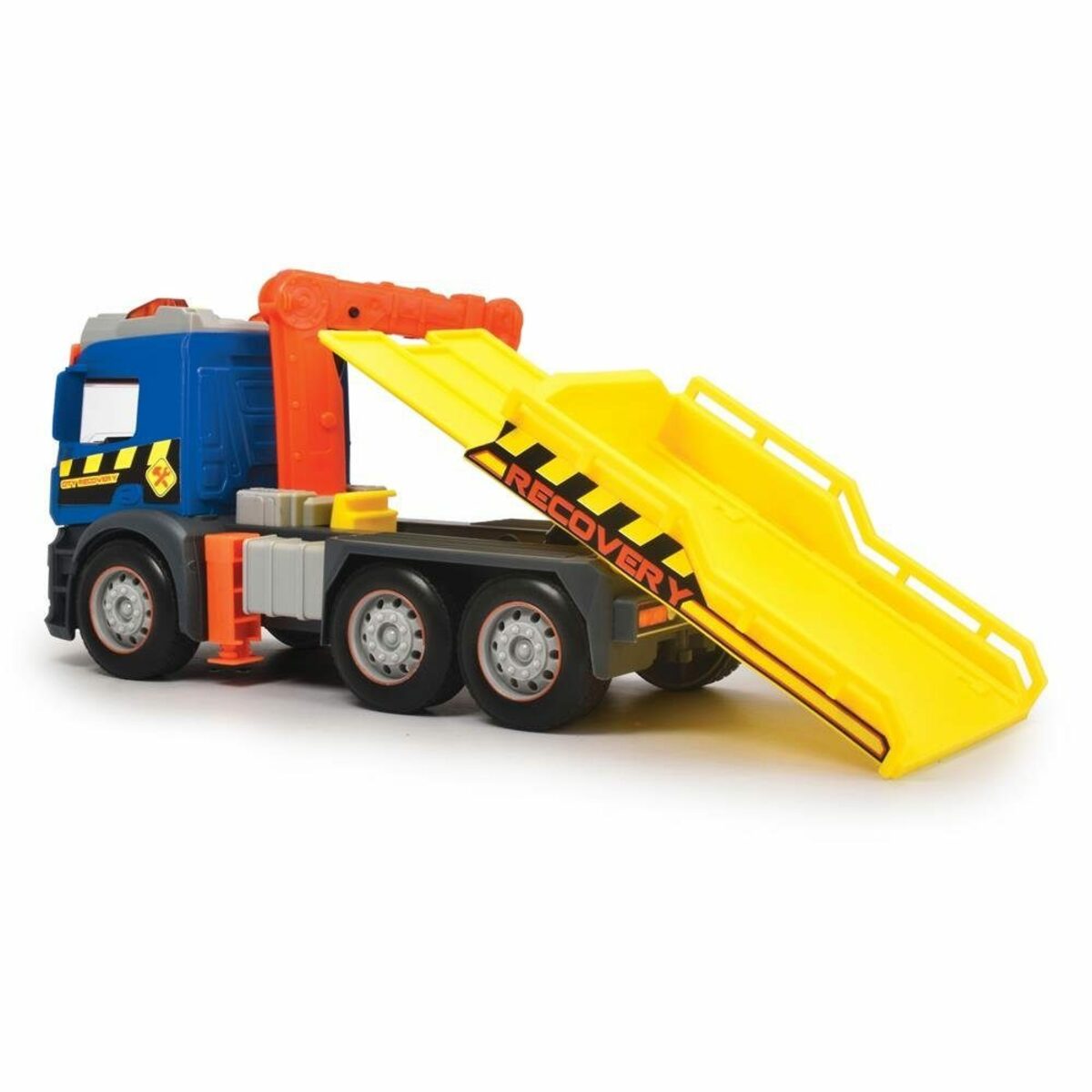 Bild 4 von Dickie Toys Spielzeug-Abschlepper Action Truck Recovery, inkl. Auto, beweglicher Kran, Sound, Warnlicht