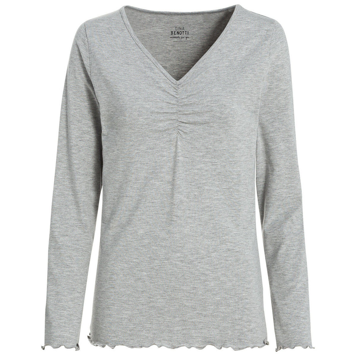Bild 1 von Damen Loungewear-Langarmshirt mit Raffung