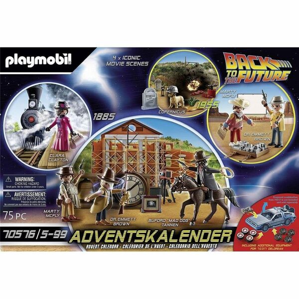 Bild 2 von Playmobil® Adventskalender Back to The Future Part III 70576 (75-tlg), Spielwelt mit Figuren, für Kinder ab 5 Jahren