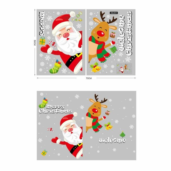 Bild 2 von Fenstersticker Fensterbilder Selbsthaftend Weihnachten ElektrostatischeFenstersticker, QttvbTna