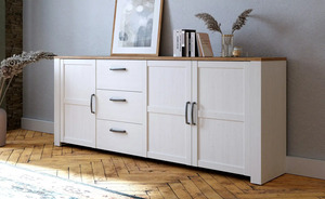 Sideboard Toneo Eiche Sibiu weiß (Nachbildung)