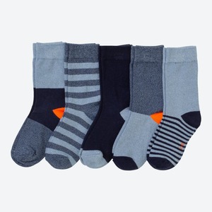 Jungen-Socken mit Baumwolle, 5er Pack