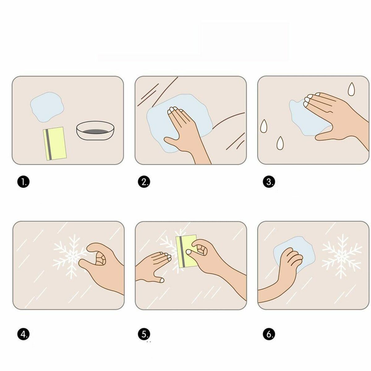 Bild 3 von Fenstersticker Fensterbilder Weihnachten Aufkleber, Wandaufkleber Diy Schneeflocken, Xuigort