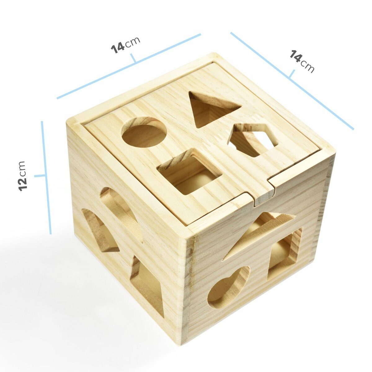Bild 4 von all Kids United Steckspielzeug Steckwürfel Lernspielzeug, (Holz-Würfel, 13-tlg), Puzzle Steckbox für Kleinkinder