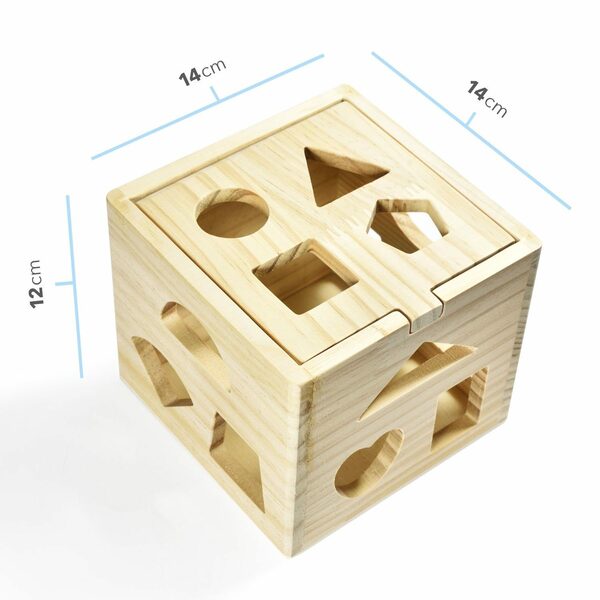 Bild 4 von all Kids United Steckspielzeug Steckwürfel Lernspielzeug, (Holz-Würfel, 13-tlg), Puzzle Steckbox für Kleinkinder