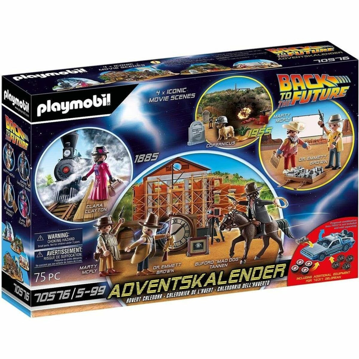 Bild 1 von Playmobil® Adventskalender Back to The Future Part III 70576 (75-tlg), Spielwelt mit Figuren, für Kinder ab 5 Jahren