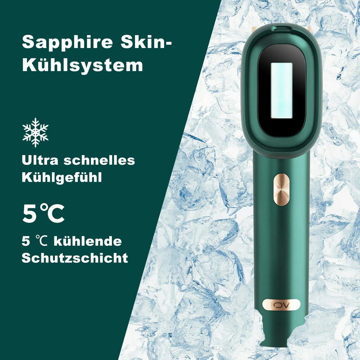 Bild 3 von JOVS Haarentfernungsgerät JOVS Venus Epilierer mit gepulstem Licht, OPT Geräte Haarentfernung, 590-1200nm Lichtimpulse, 12.5 cm² Vollbildschirm Sapphire ICE