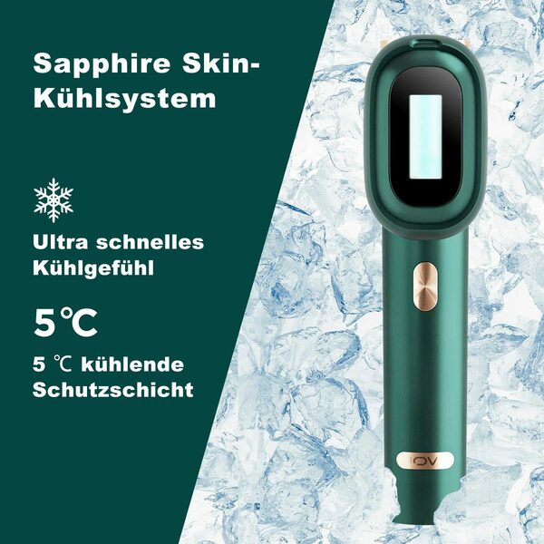 Bild 3 von JOVS Haarentfernungsgerät JOVS Venus Epilierer mit gepulstem Licht, OPT Geräte Haarentfernung, 590-1200nm Lichtimpulse, 12.5 cm² Vollbildschirm Sapphire ICE
