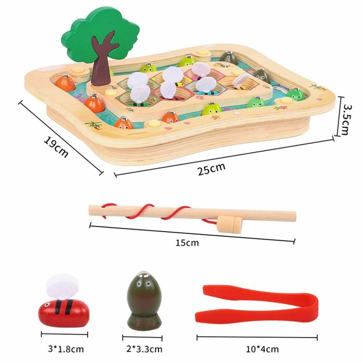 Bild 2 von GelldG Lernspielzeug Holzspielzeug Angelspiel ab 3 Jahren Kinder magnetisches Lernspielzeug