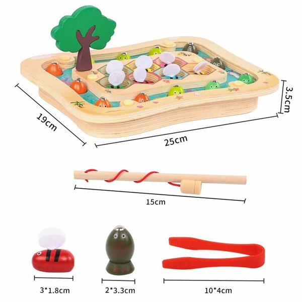 Bild 2 von GelldG Lernspielzeug Holzspielzeug Angelspiel ab 3 Jahren Kinder magnetisches Lernspielzeug
