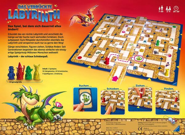 Bild 3 von Ravensburger Spiel, Familienspiel Das verrückte Labyrinth, FSC® - schützt Wald - weltweit; Made in Europe