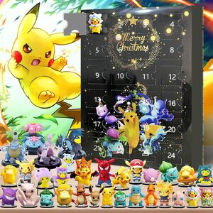 Inshow Adventskalender Adventskalender Weihnachts-Adventskalender,2023 New 24 PCS Pokemon Set