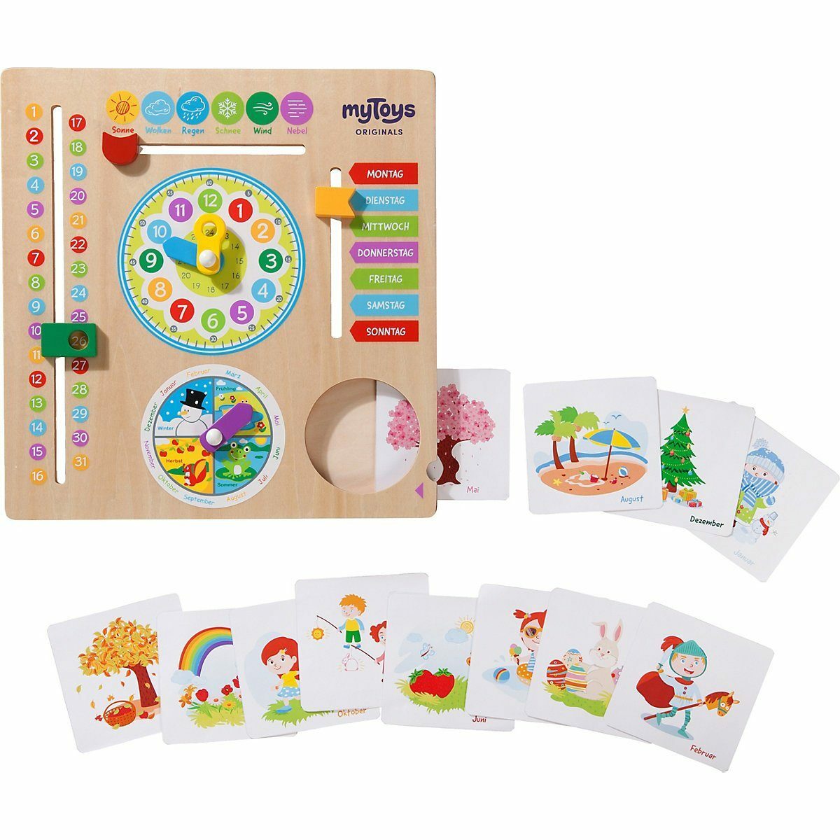Bild 2 von myToys ORIGINALS Lernspielzeug Kalenderuhr aus Holz