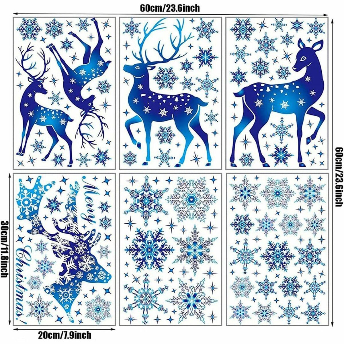 Bild 3 von Fenstersticker Steraufkleber, selbstklebende Schneeflocken-Fensterdekorationen, SUNEE