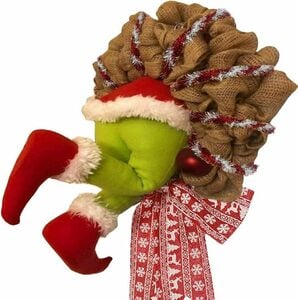 YIDOMDE Adventskranz Weihnachtsdieb Kranz,Girlanden Wohnaccessoires Deko, 30x40cm