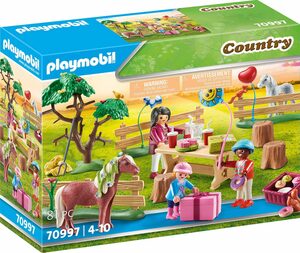 Playmobil® Konstruktions-Spielset Kindergeburtstag auf dem Ponyhof (70997), Country, (81 St), Made in Europe