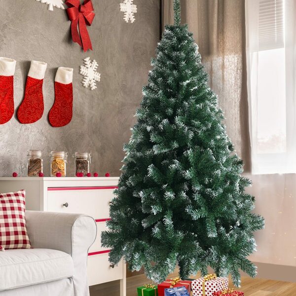 Bild 3 von MDHAND Künstlicher Weihnachtsbaum 6ft 650 Zweig Weihnachtsbaum PVC-Zweig Eisen Stand, mit Metallbügel
