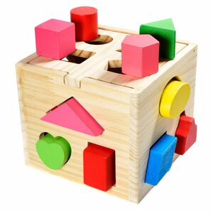 all Kids United Steckspielzeug Steckwürfel Lernspielzeug, (Holz-Würfel, 13-tlg), Puzzle Steckbox für Kleinkinder
