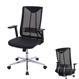 Bürostuhl MCW-J53, Drehstuhl Schreibtischstuhl, ergonomisch Kunstleder ~ schwarz
