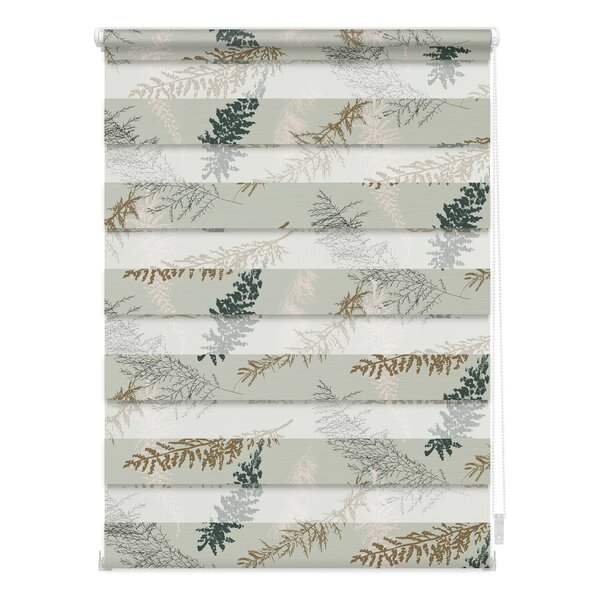 Bild 1 von Lichtblick Duo Rollo Klemmfix, ohne Bohren, blickdicht, Fir Branches - Blau