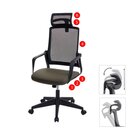 Bild 1 von Bürostuhl MCW-J52, Drehstuhl Schreibtischstuhl, ergonomisch Kopfstütze, Kunstleder ~ olivgrün
