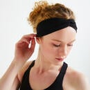 Bild 1 von Stirnband Fitness-/Cardiotraining Damen schwarz mit Gummi