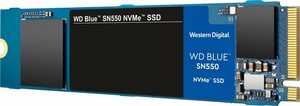 Western Digital WD Blue™ SN550 NVMe™ interne SSD (500 GB) 2400 MB/S Lesegeschwindigkeit, 1750 MB/S Schreibgeschwindigkeit