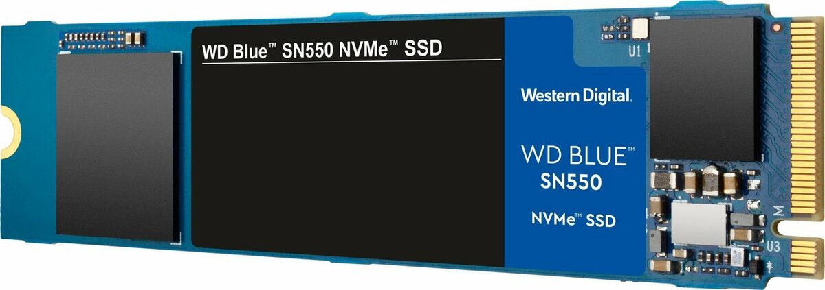Bild 1 von Western Digital WD Blue™ SN550 NVMe™ interne SSD (500 GB) 2400 MB/S Lesegeschwindigkeit, 1750 MB/S Schreibgeschwindigkeit