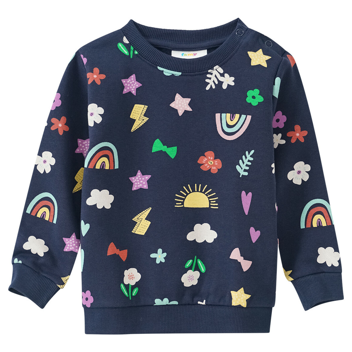Bild 1 von Baby Sweatshirt mit bunten Motiven allover