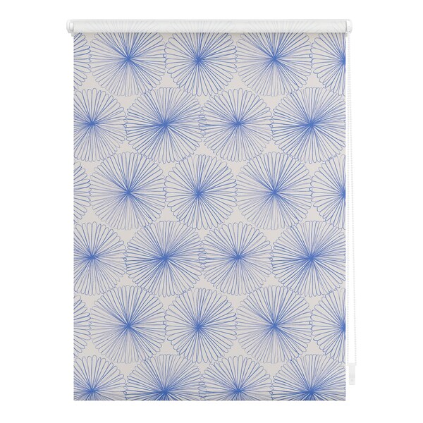 Bild 1 von Lichtblick Rollo Klemmfix, ohne Bohren, blickdicht, Flower wheel - Blau